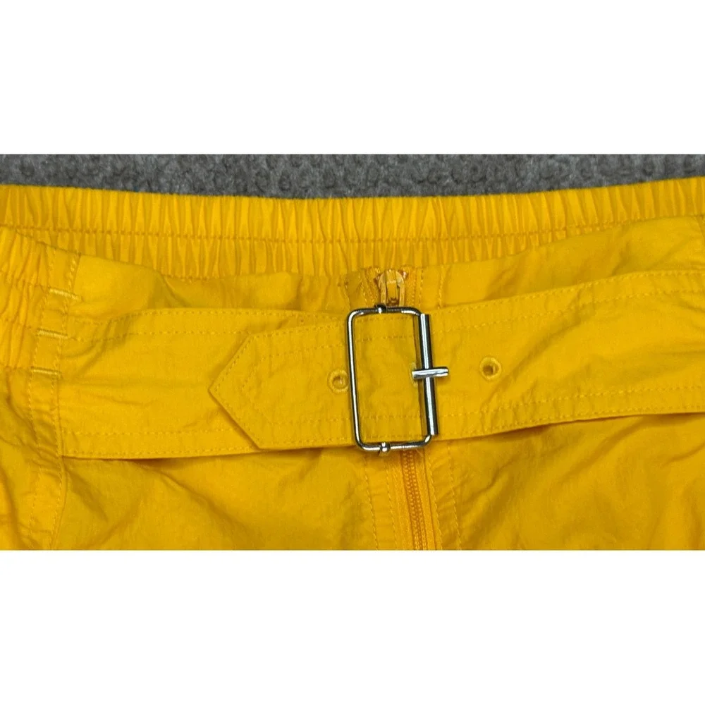 Adidas Paolina Russo Women's Yellow Buckle‎ Waist Windbreaker Track Pants Size L